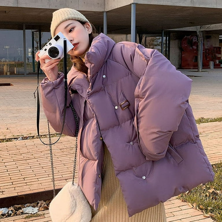 DanceeMangoo Womens Winter Down Jackets Korean Thick Warm Casual