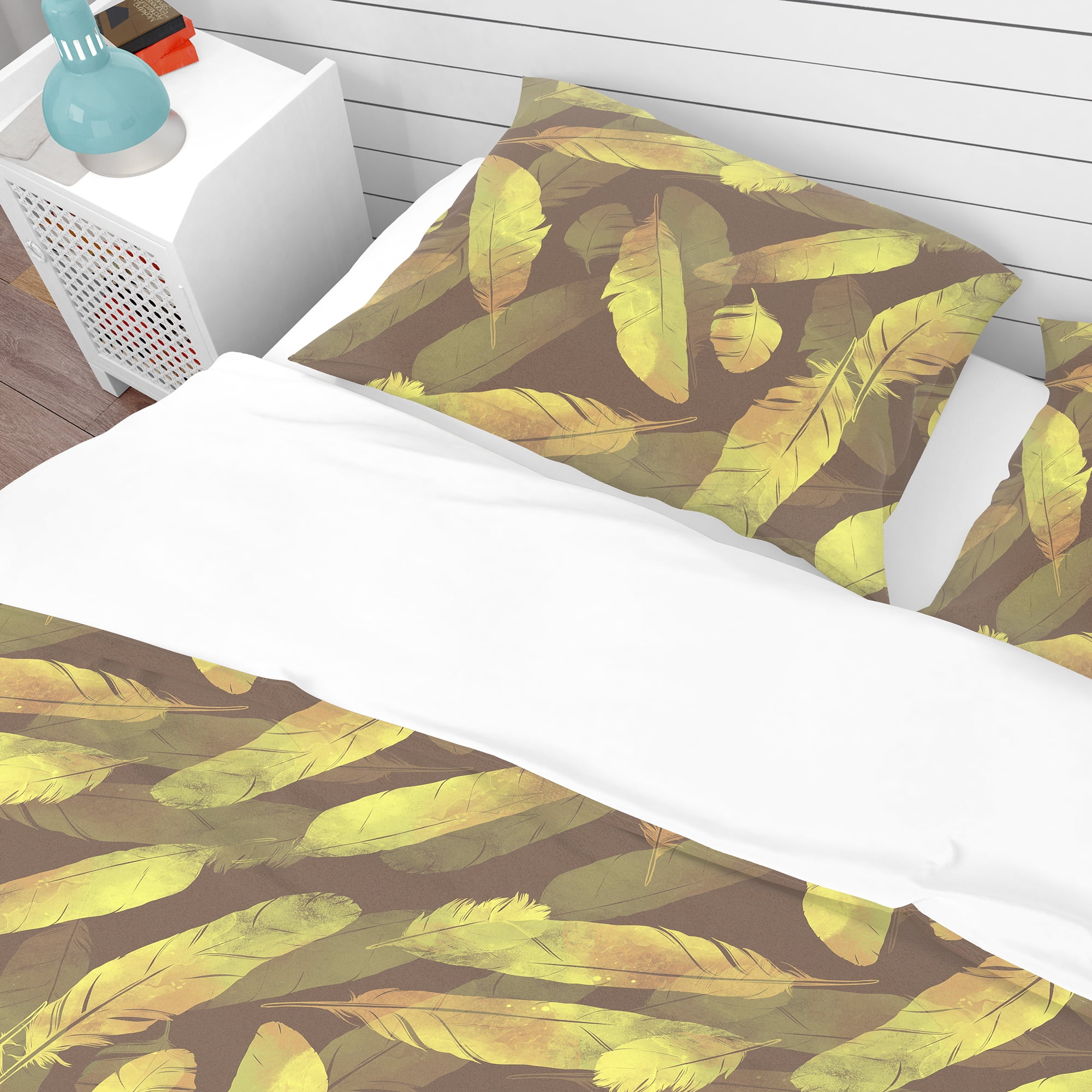 Designart 'Bird Feathers Pattern' Southwestern Duvet Cover Set
