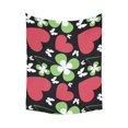 thumbnail image 2 of CADecor St Patricks Day Pattern With Red Heart And Green Clover Wall Hanging Tapestry 60x80 inchesch Bedroom Home Decor, 2 of 2