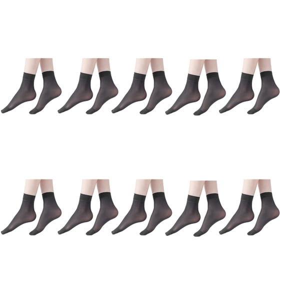 10 Pairs Women's Summer Anti Snags Ultra Thin Sheer Ankle Socks Reinforced Toe