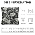 thumbnail image 5 of Qinduosi Black Brown Daisy Floral Block Print Pillow Covers Inch Decorative Square Pillow Cases Set of Farmhouse Home Decor Linen Throw Pillows For Sofa Couch Cushion Outdoor, 5 of 5