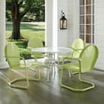 thumbnail image 3 of Outdoor Dining Set 5 Piece Metal Patio Furniture Set - White & Key Lime, 3 of 4