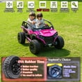 thumbnail image 3 of sopbost 24V 10Ah 2 Seater Kids UTV XL with Remote Control, Pink & Purple, 3 of 8