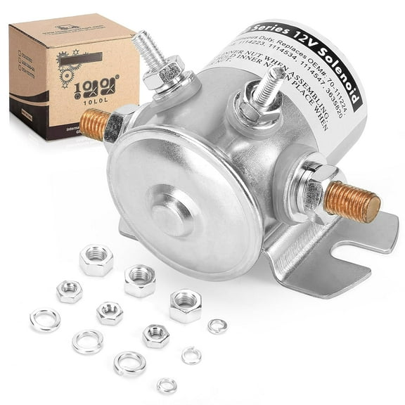 10L0L Max 250A 12V 4 Terminal Golf Cart Solenoid for EZGO Marathon Gas 1979-1994,16542-G1 889673