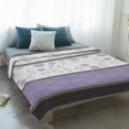 thumbnail image 4 of Purple Geometric Blanket Soft Cozy Warm Throw Blanket for Couch, Plush Fuzzy Flannel Fleece Blankets for Sofa, Stripes Boho Spring Flowers Country Rural Bed Blankets Gifts for Men, 30"x40", 4 of 9