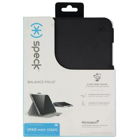 Speck - Balance Folio Case with Microban for iPad Mini 6 - Black
