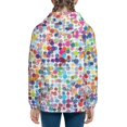 thumbnail image 4 of Kll Unisex Kids Boys Girls Hooded Pocket Pullover Hoodies-Colorful Watercolor Dots, 4 of 9