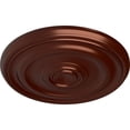 thumbnail image 3 of Ekena Millwork 15 3/4"OD x 1 1/2"P Devon Ceiling Medallion (Fits Canopies up to 3 5/8"), Hand-Painted Antique Copper, 3 of 6