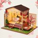 thumbnail image 1 of Wooden House Japan Style Miniature Doll House Kits Mini Dollhouse with Furniture Precised Design Dollhouse For Decoration heqiyong LED, 1 of 2