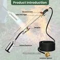 thumbnail image 3 of Portable Propane Torch Weed Burner Kit with Storage Bag, High Output BTUs Weed Torch with 10ft Hose, Self Igniter Weed Flame Torch for Weeding, Campfires, Roofing, Melting Snow and Ice, Road Marking, 3 of 10