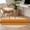 thumbnail image 5 of Round Area Rug-3ft Modern Gradient Orange Stripe Non Slip Washable Circle Carpet Soft Large Floor Rugs for Living Room Bedroom Nursery Office, 5 of 9