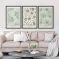 thumbnail image 3 of PixonSign Framed Canvas Print Wall Art Set William Morris Flower Market Exhibition Poster Nature Wilderness Illustrations Modern Art Decorative Floral Botanical Minimal for Bedroom - 24"x36"x3 Black, 3 of 5