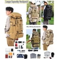thumbnail image 3 of WFYL 80L Hiking Backpack for Men Women, Large-capacity design , Waterproof Lightweight Camping Backpack, Backpacking Backpack for Travel, Climbing, Cycling, Running, Outdoor Sports, CP camo, 3 of 5