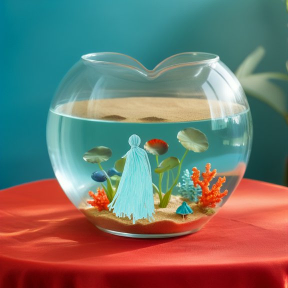 ETEREAUTY Etereaauty Sky-Blue Fish Tank Spawning Mop for Efficient Egg Attachment