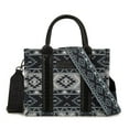 thumbnail image 7 of Wrangler Aztec Tote Bag for Women Boho Shoulder Purses and Handbags, Aztec Black, 7 of 7