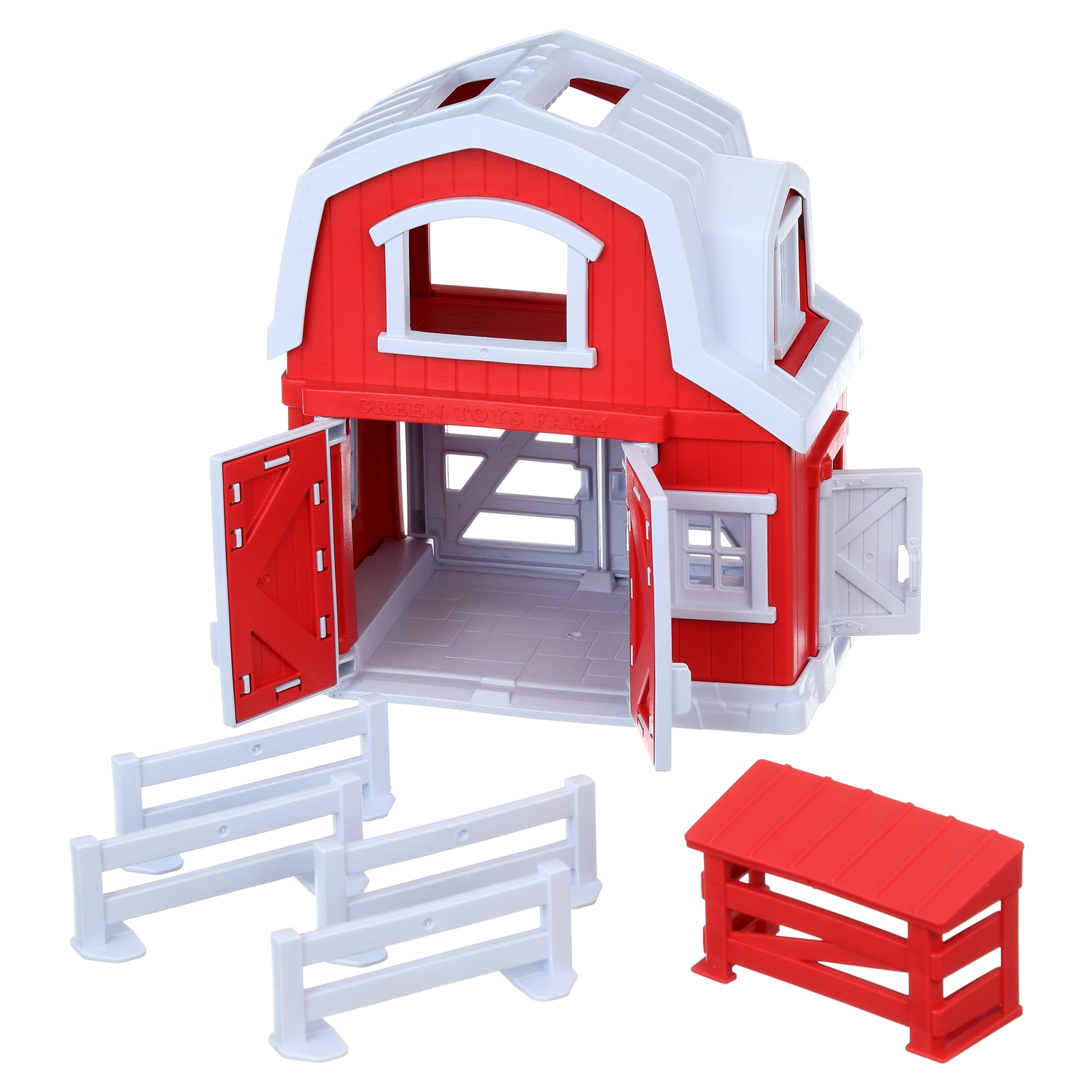 Green Toys Farm Playset, 100% Recycled Plastic, for Unisex Child Ages 2+