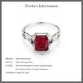 thumbnail image 5 of Gem Stone King 2.84 Ct Red Created Ruby Blue Created Sapphire 925 Sterling Silver Ring (Size 5), 5 of 5