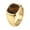 Gold Brown, variant on Men Vintage Square Gemstone Signet Biker Ring Classic Minimalist Wide Band Promise Eternal Daily Jewelry Stainless Steel Gold Plated Black Size 13