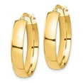 thumbnail image 2 of 14k Yellow Gold Hoop Earrings for Women, Classic Round Medium Hoops with High Polish Finish, Secure Latch Back, Minimalist Fashion Jewelry for Everyday and Formal Wear, 2 of 6