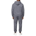 thumbnail image 4 of Hearthz Sweatsuits for Men 2 Piece Drawstring Solid Color Jogging Suit Hooded Set Fall Winter Big and Tall Sweatsuit Outfits Dark Gray M, 4 of 4
