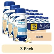 (3 pack) Ensure Original Nutrition Shake, 9g Protein, Vanilla, 8 fl oz - 16 Pack
