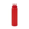 thumbnail image 2 of 24 oz Red Plastic Ketchup Squeeze Bottle - with Triple Dispersion Tip - 2 1/2" x 2 1/2" x 9 3/4" - 6 count box, 2 of 10