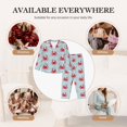 thumbnail image 7 of Fotbe Cute Red Crabs With Nautical Pattern Long Sleeve Pajama Set for Women,Sleepwear Set,2-piece Loungewear Set,Soft PJs Comfy Nightwear with Pockets -X-Large, 7 of 7