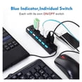 thumbnail image 5 of USB Hub 7 Port Multi USB Splitter Power Adapter Multiple Expander With On Off Switch For PC Laptop ,Powerful Charging, 5 of 5
