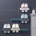 thumbnail image 4 of 2 unidades de zapatero montado en la pared, estante de almacenamiento impermeable, estante de zapatos sin huellas para el hogar blanco y gris Feliz Sencillez, 4 of 4