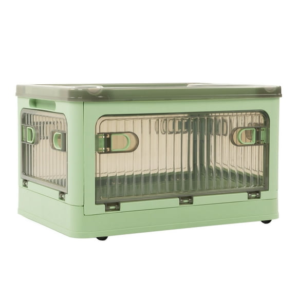 Storage Bins With Lids, Plastic Storage Bins For Closet Organizers And Storage Stackable Storage Box With Wheels For Home Bedroom