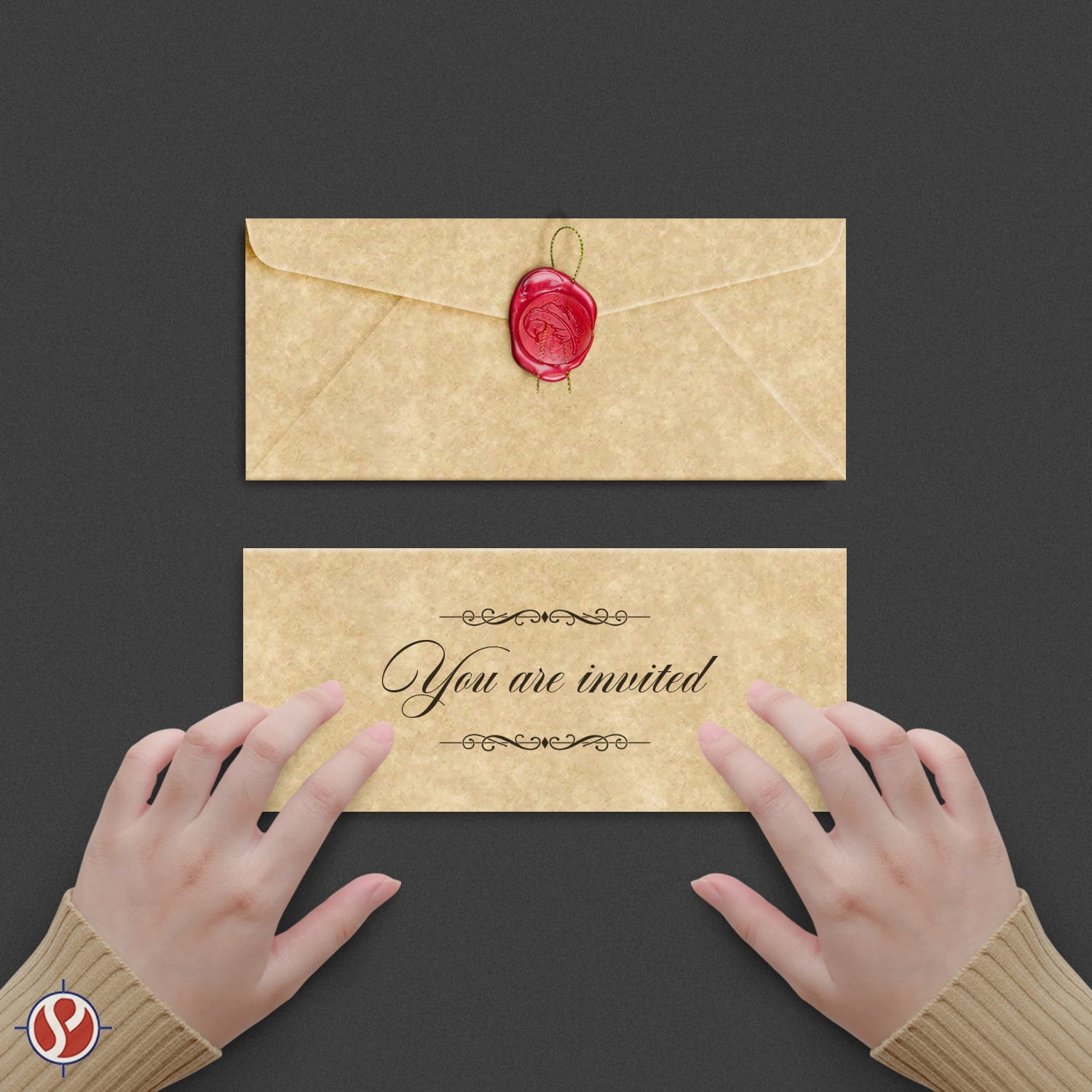 Elegant Aged Parchment #10 Business Envelopes – Great for Invitations, Greetings, Holiday, Office, Invoices, Letters, Mailings | 4 1/8 x 9 1/2 inches | 100 per Pack