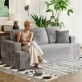 thumbnail image 6 of Homall Cloud Boneless Modern Couch Fluffy Group Sofas & Couches With two Cup Holder for Family,Gray, 6 of 7