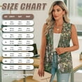 thumbnail image 7 of Uorisanigo Camo Leaf Print Women's Jacket Vest Sleeveless Size S Open Front Women's Suit Vest with Pockets Lightweight Blazer Vests Elegant, 7 of 7