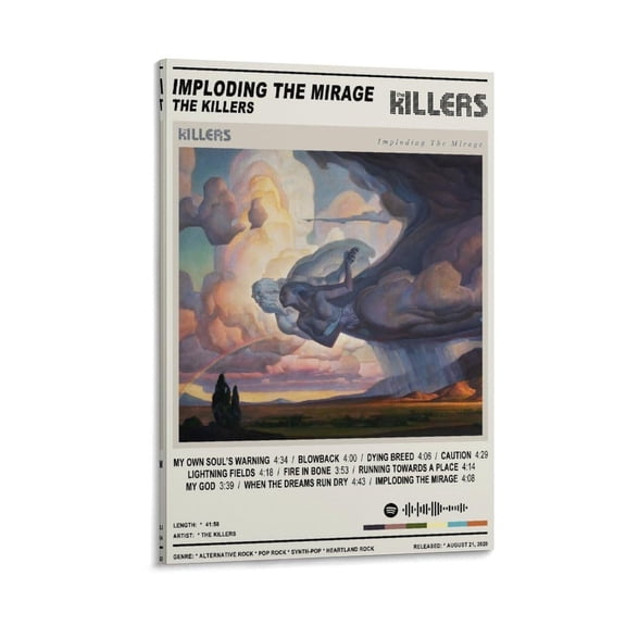 The Killers Imploding The Mirage 90s Music Cover Posters Canvas Poster Wall Decorative Art Painting Living Room Bedroom Decoration Gift