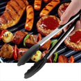 thumbnail image 5 of Pinzas de Cocina Premium de Acero Inoxidable con y Puntas de Silicona (3 Piezas, 18 cm, 23 cm y 30 cm), Color Negro., 5 of 5