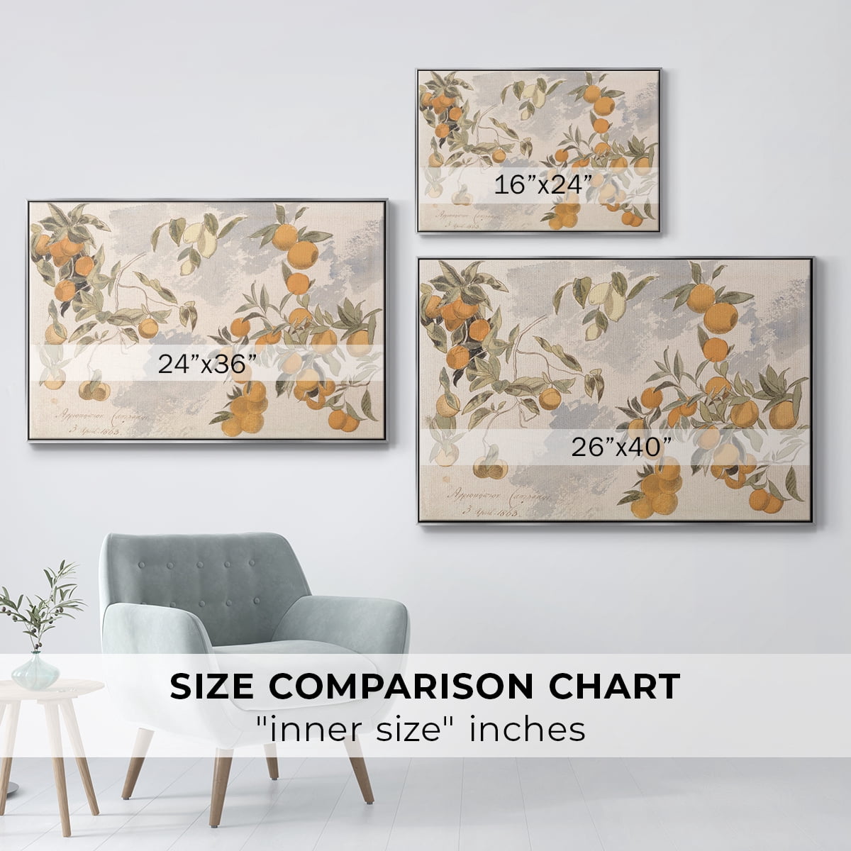 Vintage Botanical Print-IV By Wexford Home Framed in Silver Wood Gallery Wrapped Canvas 25 in. x 37 in.