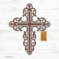 thumbnail image 4 of Realsteel's Floral Cross Wall Art – Elegant Metal Christian Décor for Home & Outdoor Spaces (TS-24), 4 of 8