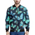 thumbnail image 3 of Chaquetas con estampado 3D de mariposas e insectos de colores para hombre, ropa holgada, sudadera informal, chaqueta bomber con cremallera, ropa de calle, abrigo, 3 of 5