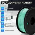 thumbnail image 4 of 5 Colors 3D Filament 1.75MM 250G PLA Filament 3D Printer Filament 1250G in Total with 3D Build Surface Accuracy Tolerance 0.02mm No Clogging & Bubbles for 3D Printers, 4 of 7