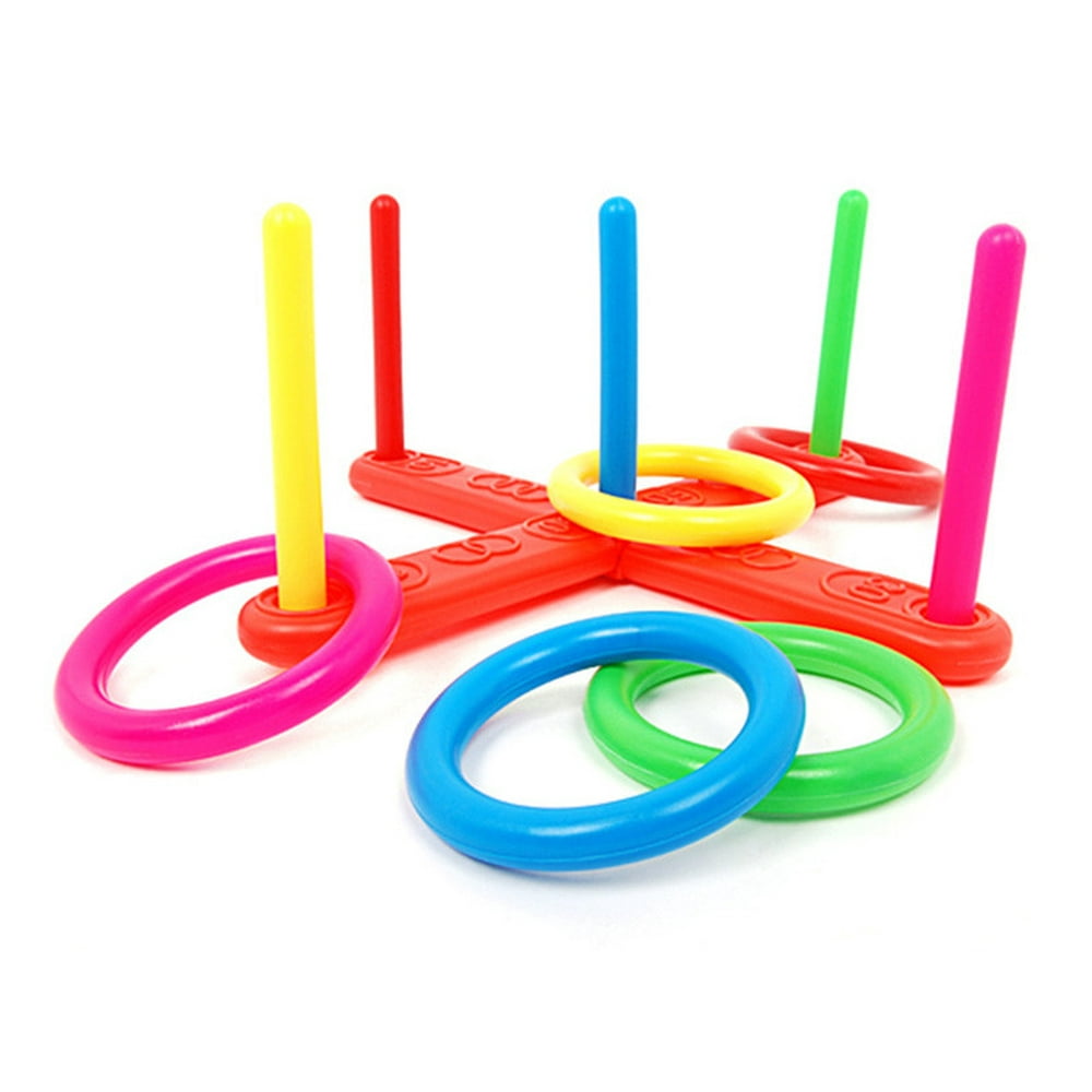 YODETEY Hoop Ring toss Plastic Ring toss Quoits Garden Game Pool toy