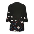 thumbnail image 5 of Danhjin Print Button Down Shirts for Women 3/4 Sleeve Loose Fashion Shirts Casual Going out Fall Summer Spring Tops, 5 of 7