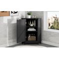 thumbnail image 3 of Bathroom Cabinet Triangle Corner Storage Cabinet with Adjustable Shelf Modern Style MDF Board, 3 of 15