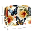 thumbnail image 5 of Flower Butterfly PVC Waterproof Travel Pouch with Zipper, Lightweight, Large Capacity, Printed Design - Suitable for Ladies and Girls Out & about, 5 of 6