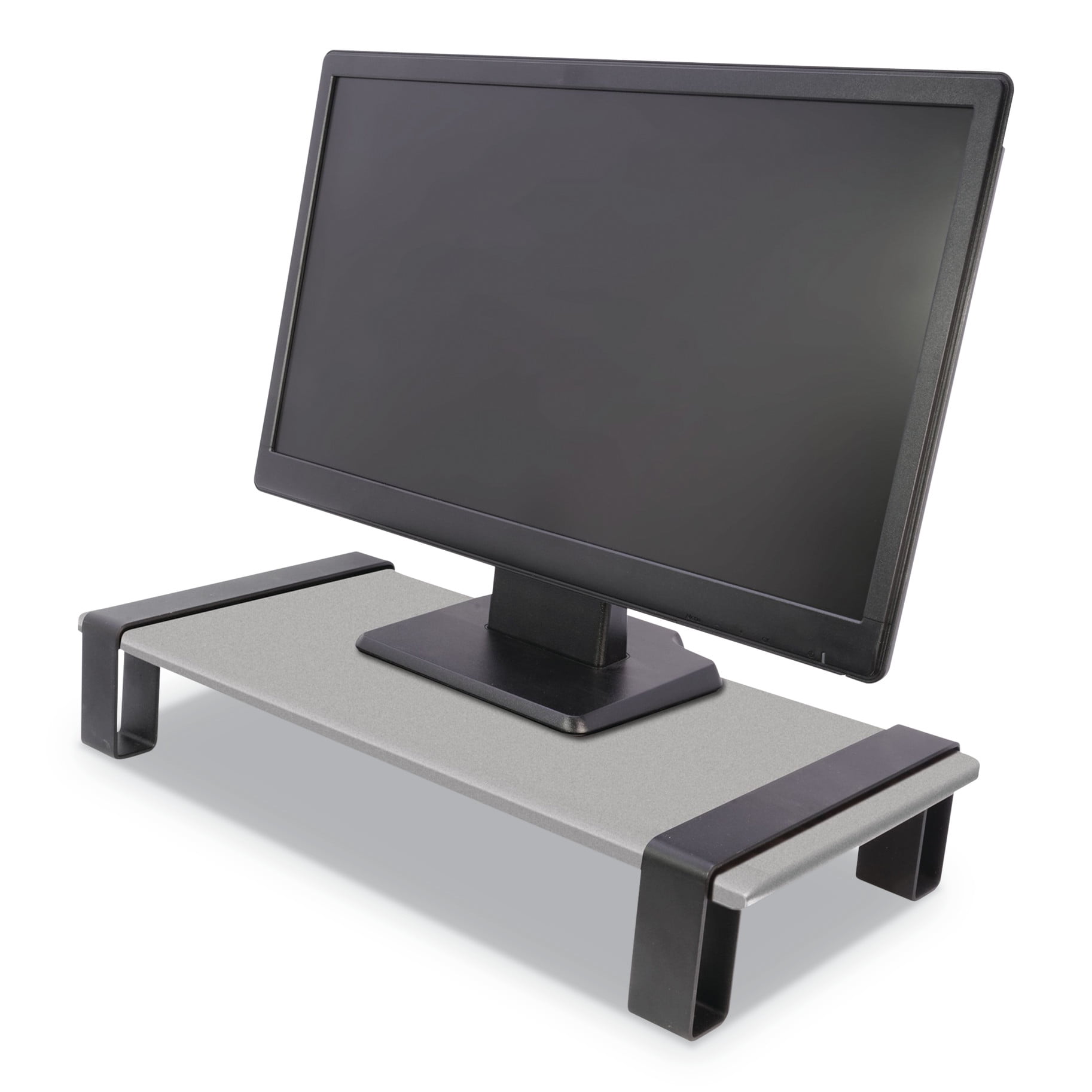 Kantek Modern Monitor Riser, 23.75w x 10.25d x 3.5h, Black/Gray