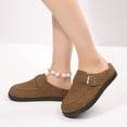 thumbnail image 7 of Pennysue Women Clogs Slip On Suede Mule Shoes Buckle Arch Support Comfortable Casual House Slippers Outdoor Work, 7 of 7
