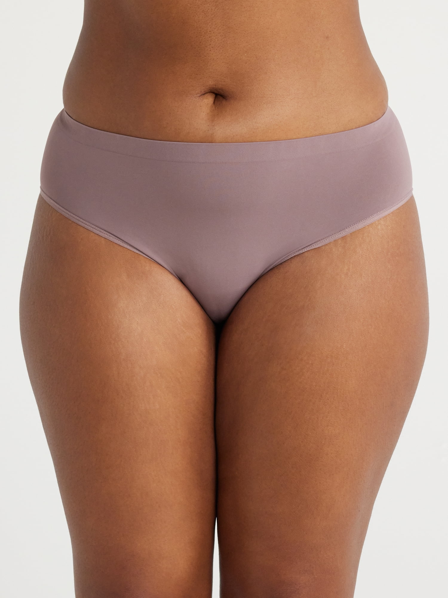Joyspun Women's Seamless Bikini Panties, 3-Pack, Sizes XS-3XL
