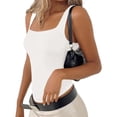 thumbnail image 3 of Sleeveless Solid Color Square Neckline Women Slim Fit Skinnt Tank Tops Camisole, 3 of 5