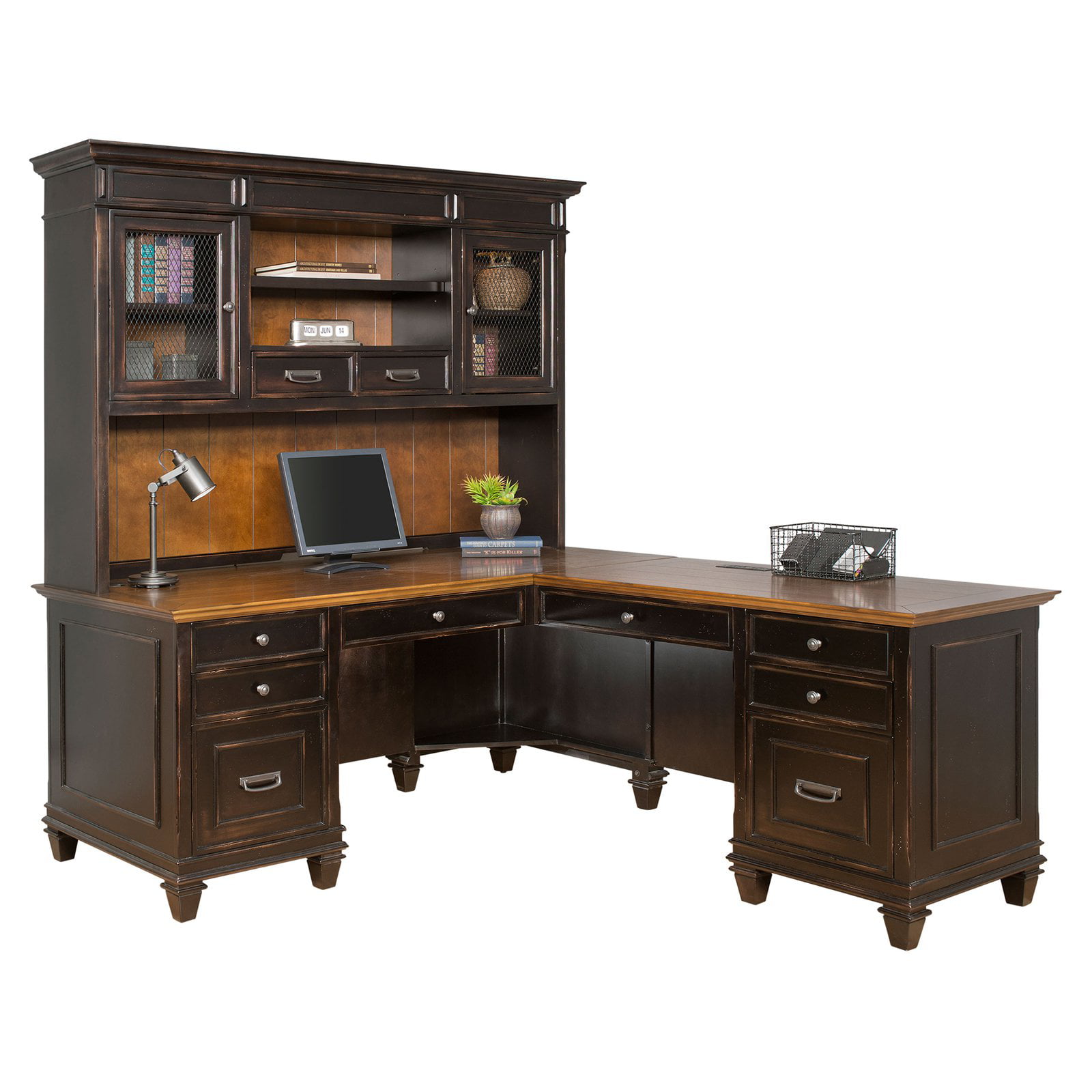 Martin Furniture Hartford L Shaped Desk With Optional Hutch