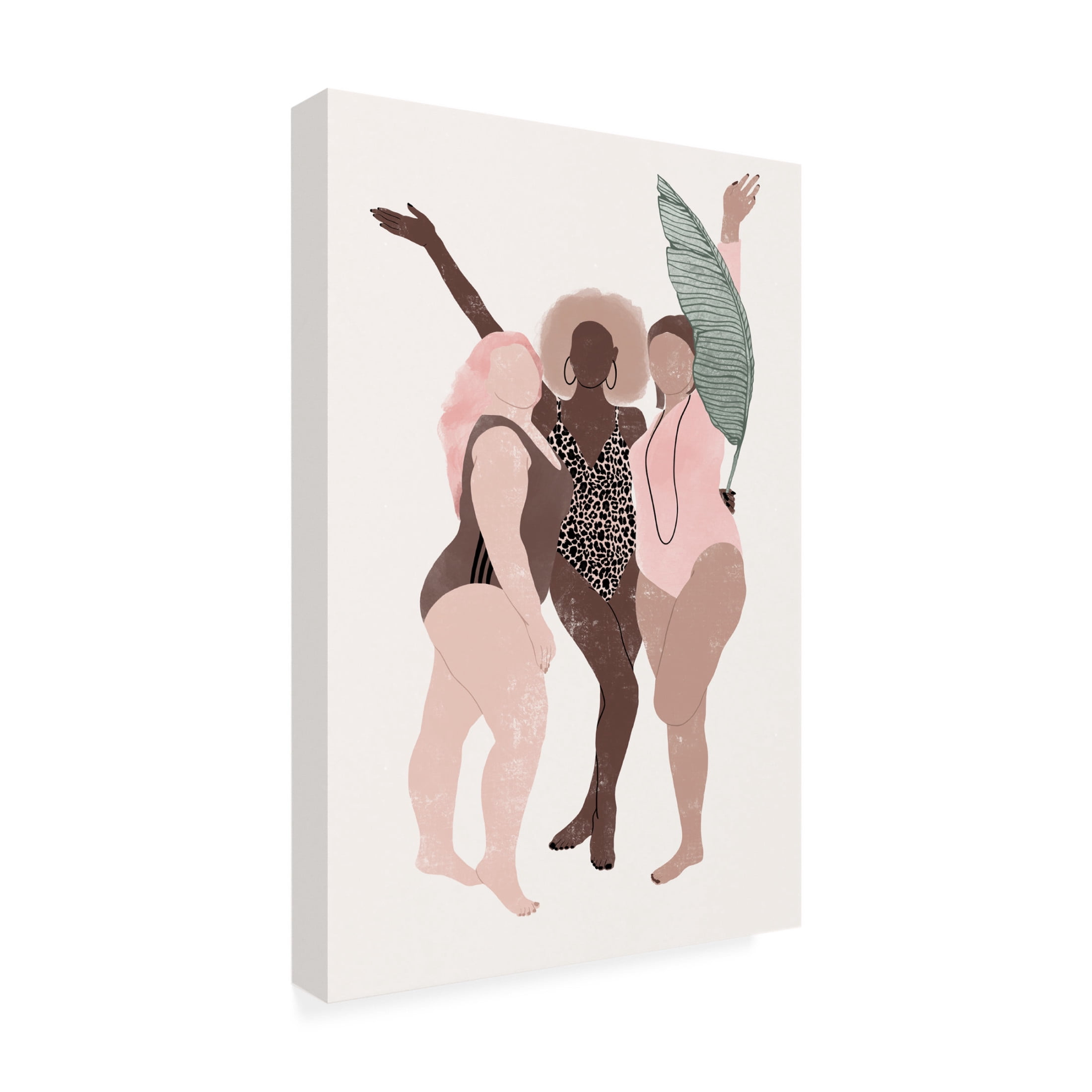 Canvas Wall Art - Christina Palm 'Femme Safari Nr 5' Wall Art for Living Room, Bedroom, or Office Décor by Trademark Fine Art - 12 x 19 Inches