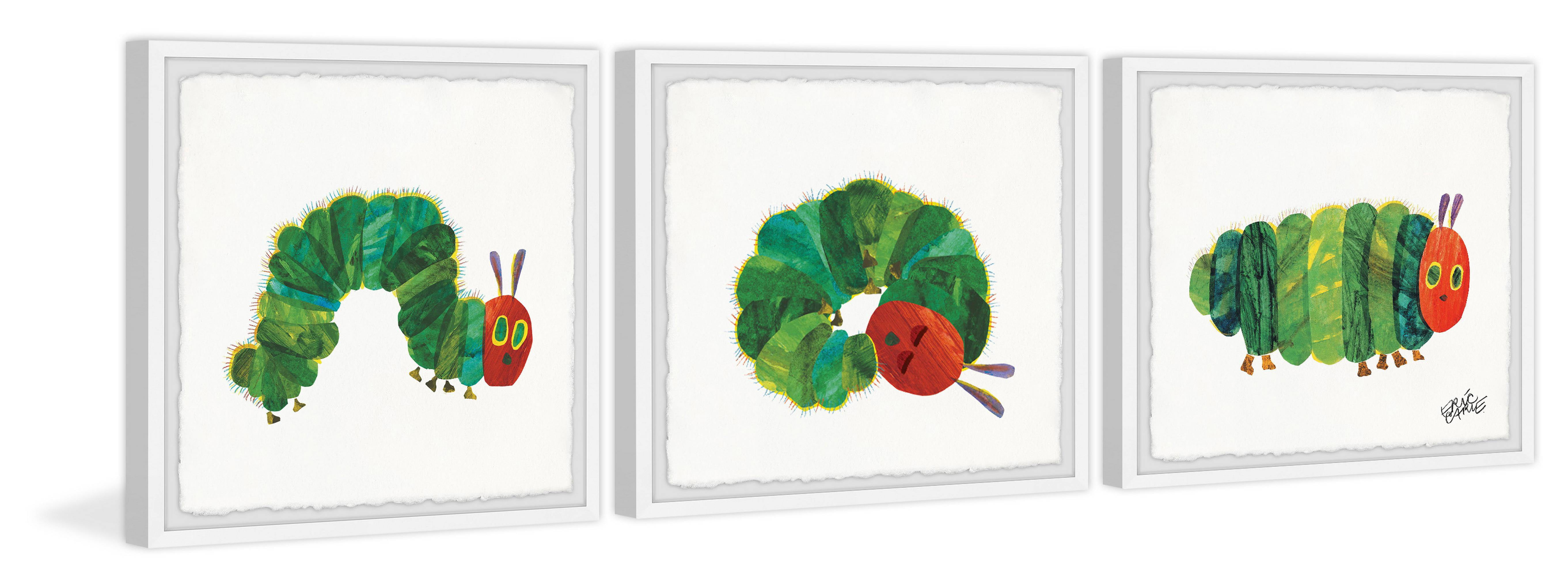 Marmont Hill Harmless Caterpillar Triptych by Eric Carle, 18" x 54"
